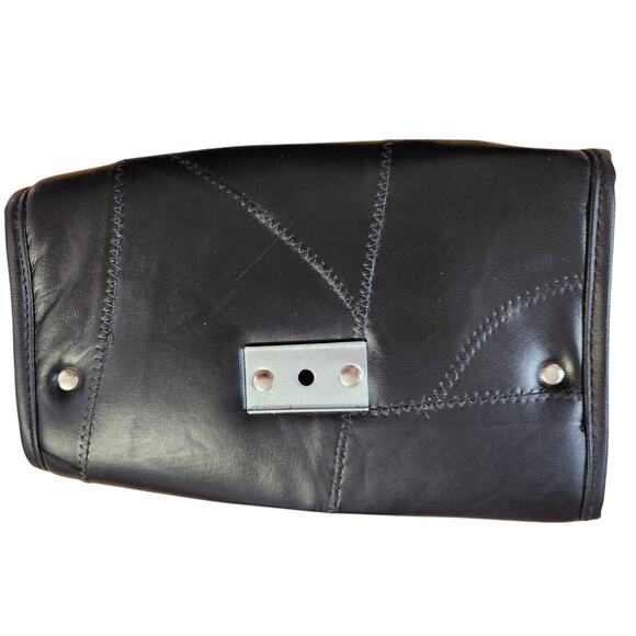 Diamond Plate Black Buffalo Leather Windshield Tool Utility Parts Bag NWT - Picture 3 of 7